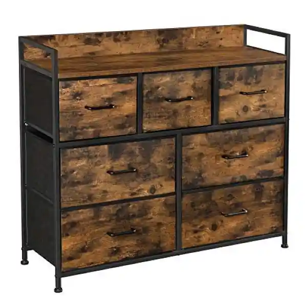 Výhodná Nabídka SONGMICS Komoda se zásuvkami industriální 98x28,5x85cm