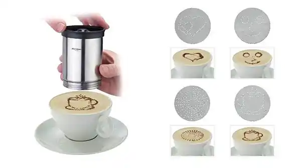 WESTMARK Zdobička na cappuccino, 4 motivy, nerez Přímo Od Výrobce