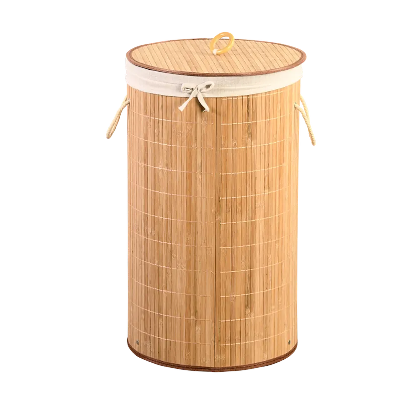 KESPER Koš na špinavé prádlo kulatý, bambus, průměr 35, výška 60cm Nová Kolekce