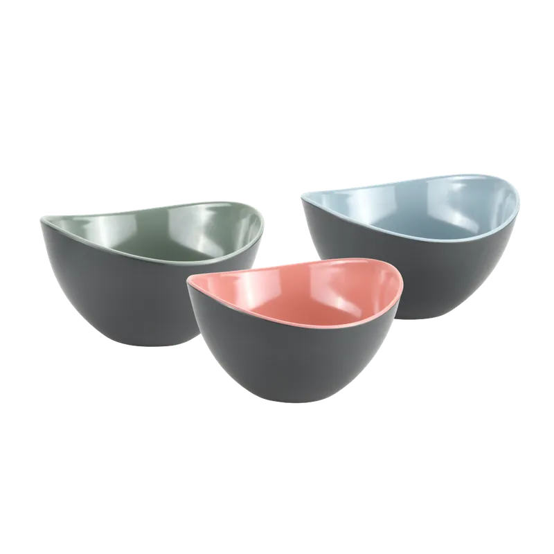 Top Prodej KESPER Sada 3ks misek na ovoce a saláty, melamin, mix barev 20x12x11cm