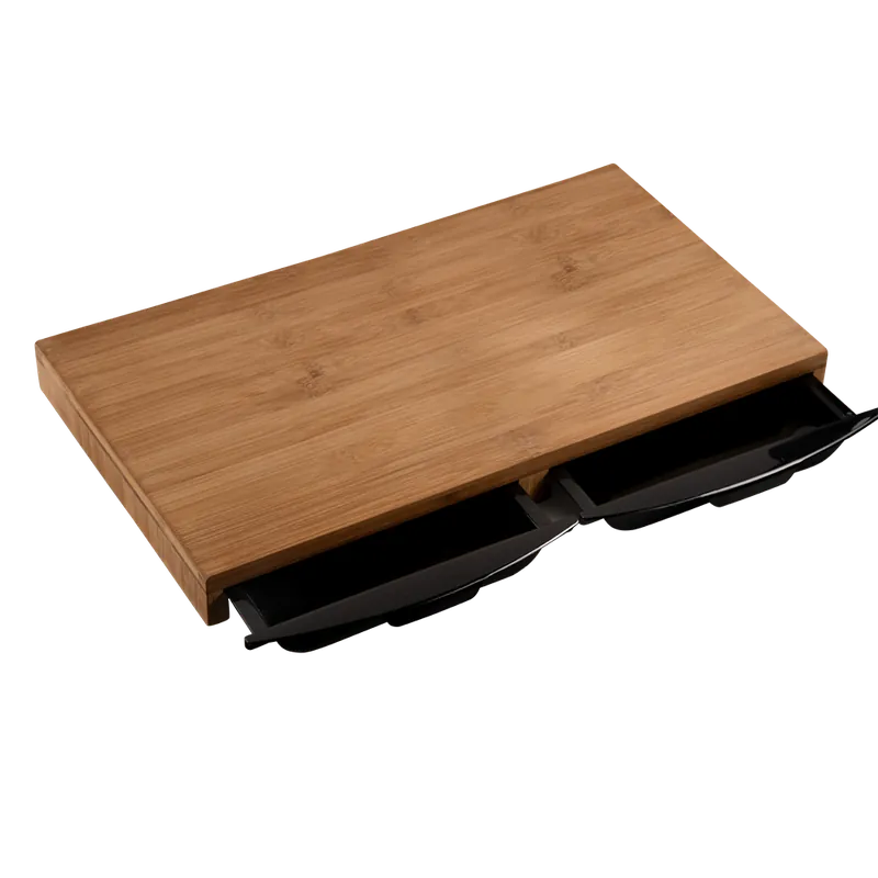 Oblíbený KESPER Prkénko z tmavého bambusu se šuplíky 50x28,5x4,5 cm