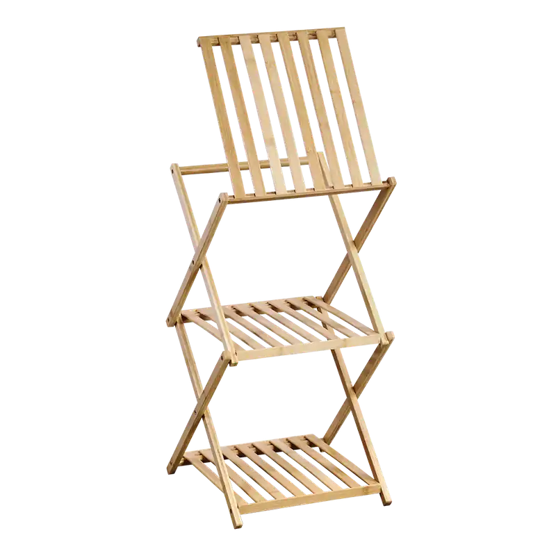 KESPER Polička do koupelny skládací bambus 39 x 32 x 67cm Nejlepší Volba