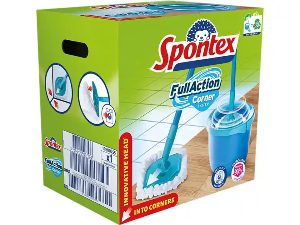 SPONTEX Rotační mop Full Action Corner System Časově Omezené