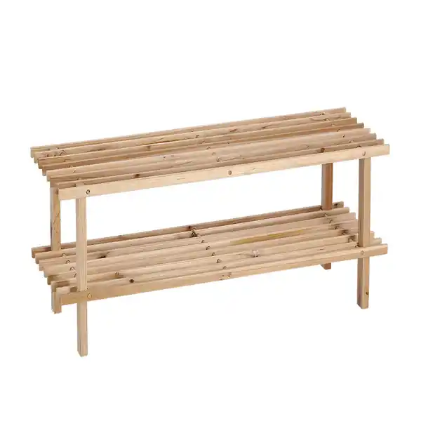 Vysoce Kvalitní ZELLER Botník dřevěný 2 police 80x26x29,5cm