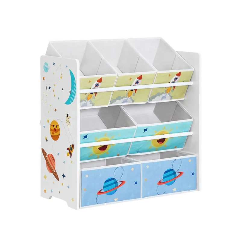 Nízká Cena SONGMICS Regál na hračky 7 boxů vesmír 29,5 x 62,5 x 60 cm
