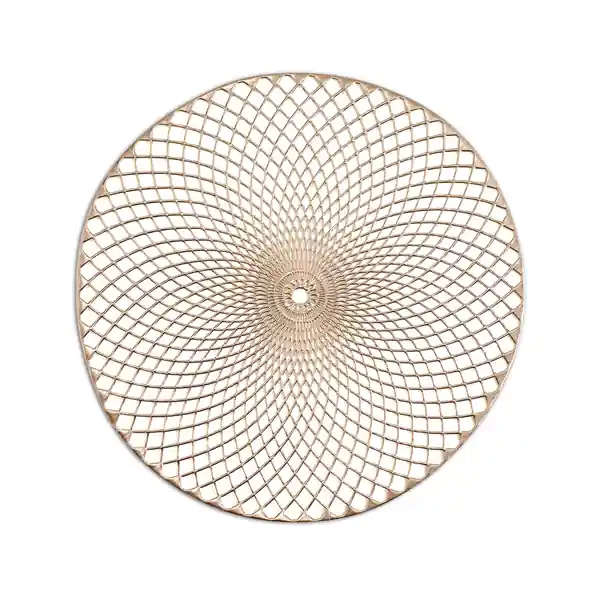 Cenově Výhodný ZELLER Prostírání Mandala kulaté plastové zlaté, průměr 38cm
