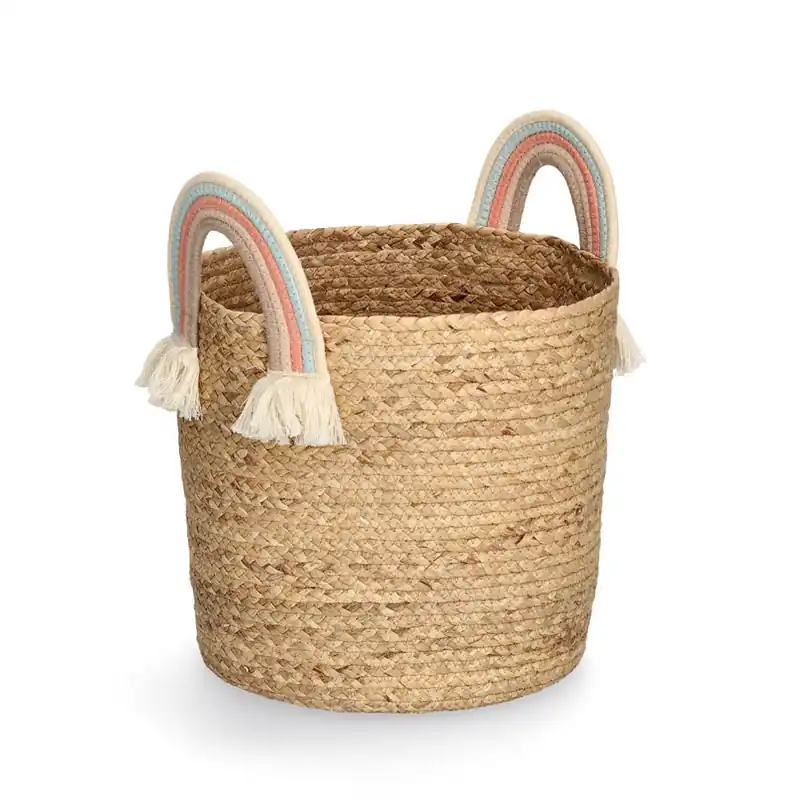 Top Prodej ZELLER Úložný box kulatý motiv Duha bavlna a mořská tráva 35x34cm