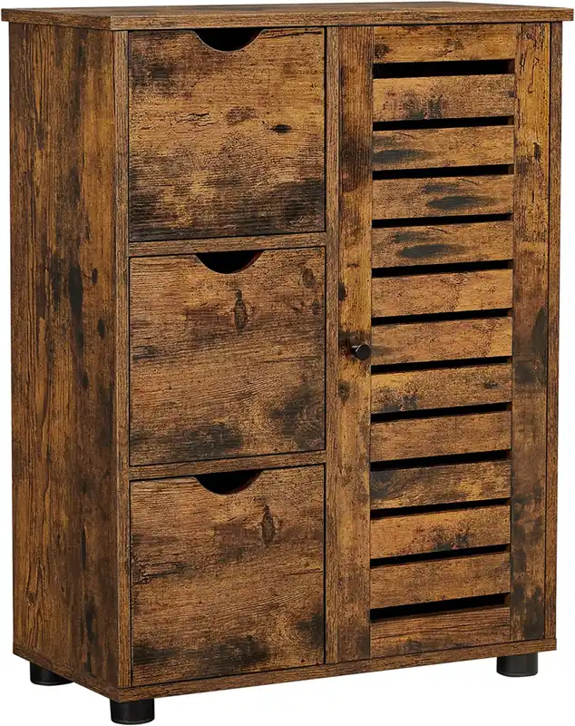 VASAGLE Koupelnová skříňka 60x30x80cm, rustikální hnědá Nízká Cena