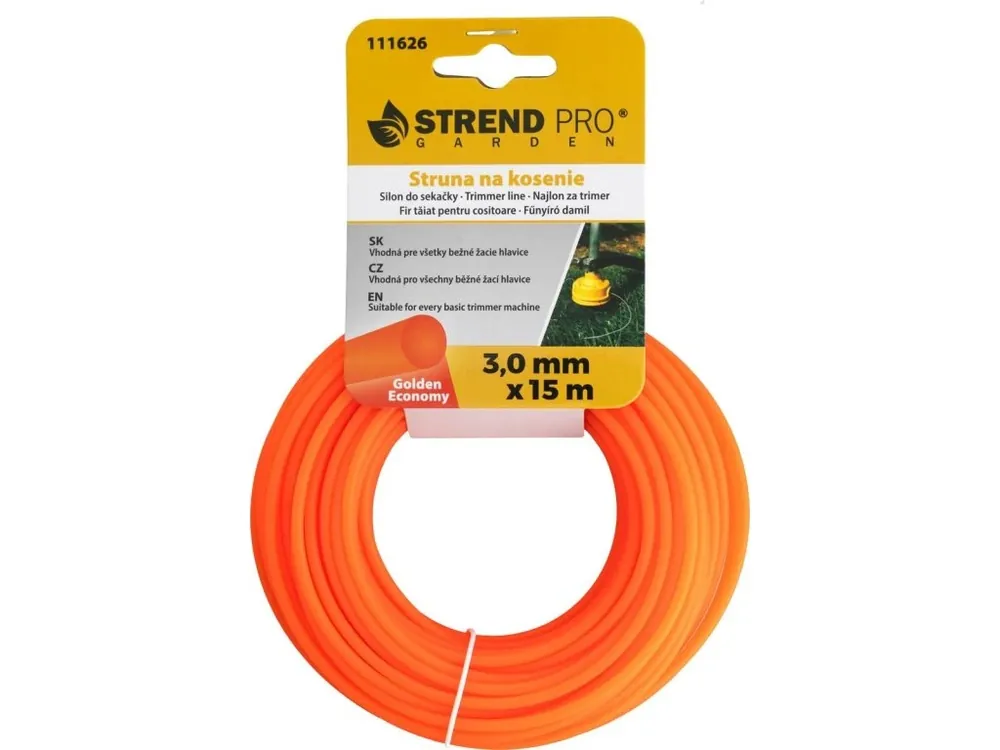 Struna do sekačky kulatá ¤3mm/15m GOLDEN ECO Novinka