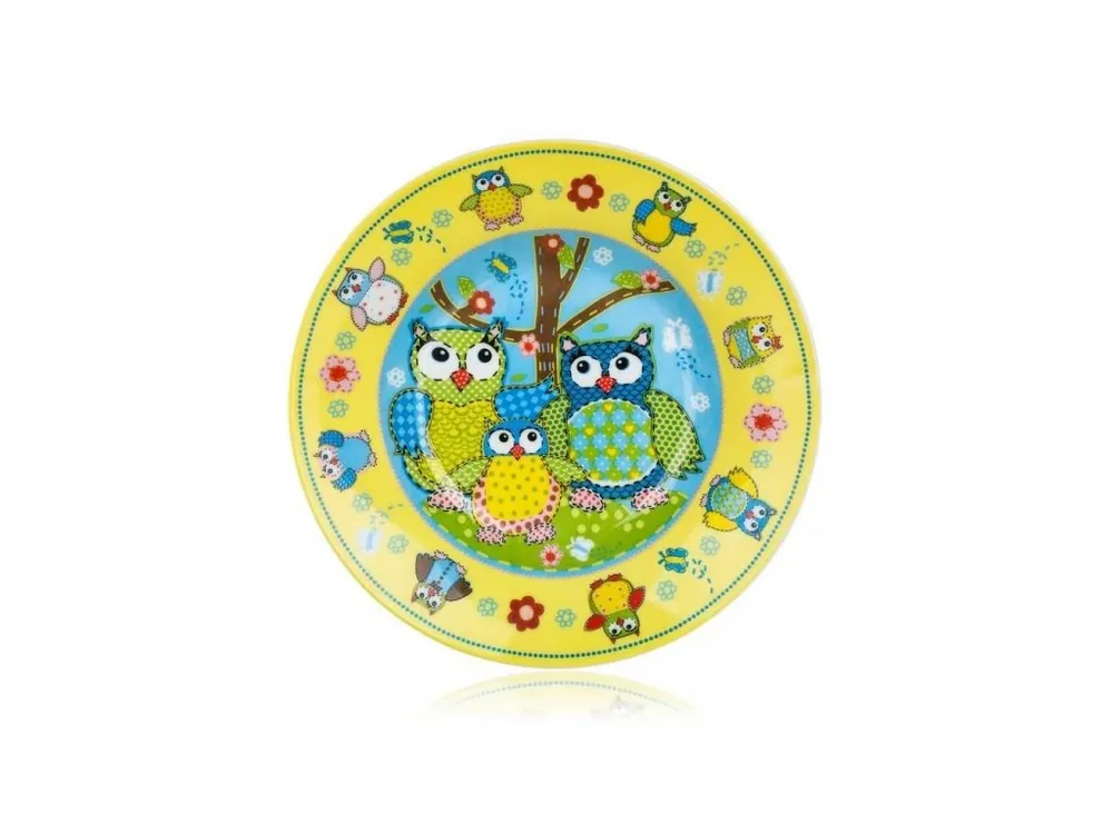 Nízká Cena Talíř dětský keramika 20cm hluboký OWLS