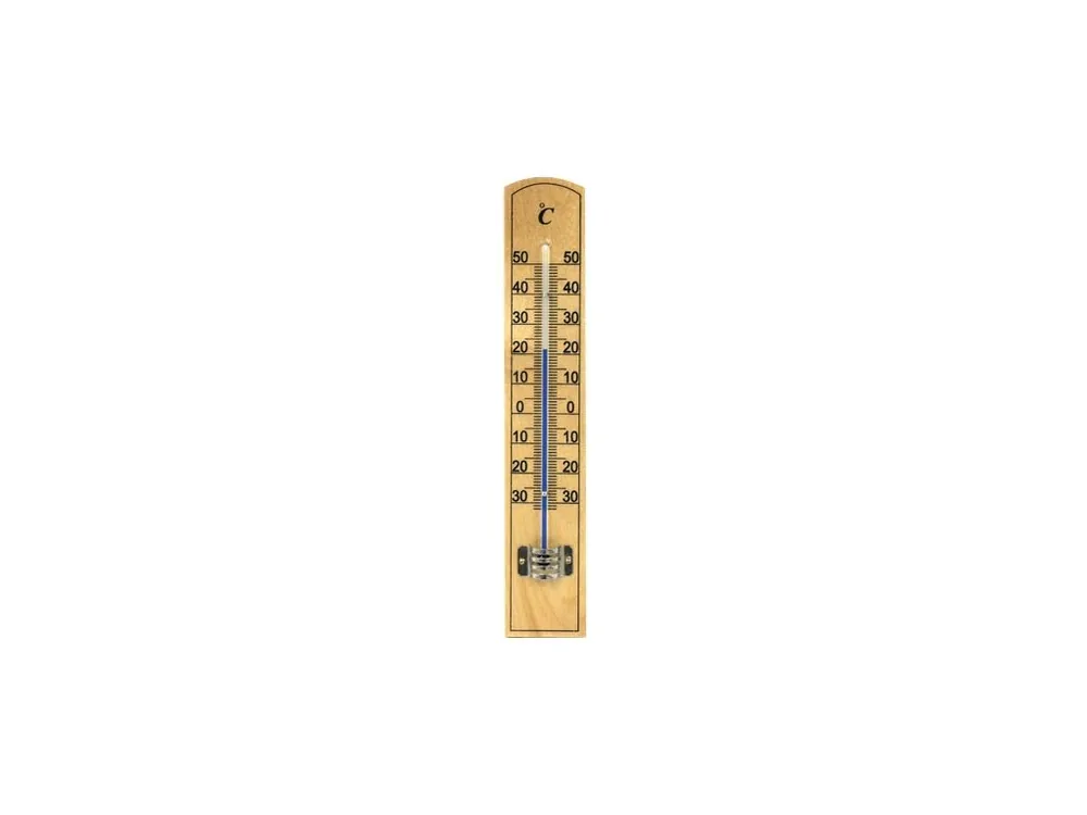 Omezená Nabídka Teploměr pokojový/venkovní dřevo 20x3,5cm lakovaný MINI II
