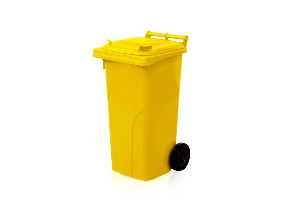 Popelnice 120 HDPE, kolečka, žlutá PREMIUM Nejprodávanější
