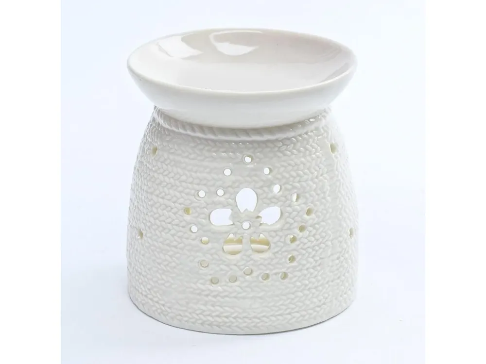 Akční Cena Lampa aroma porcelán 11cm KNIT bílá