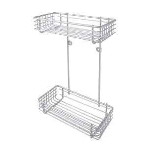 Cenový Hit Polička koupelnová 2 patra chrom 24x12,5x36,5cm AWD1312