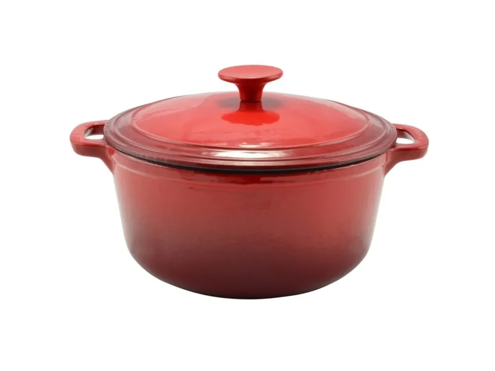 Rychlé Dodání Hrnec litina smalt ¤26cm 5,2L s poklicí RED