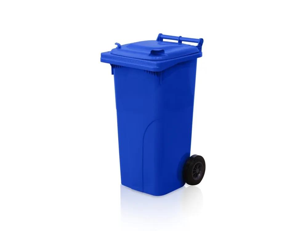Popelnice 120 HDPE, kolečka, modrá PREMIUM Sleva