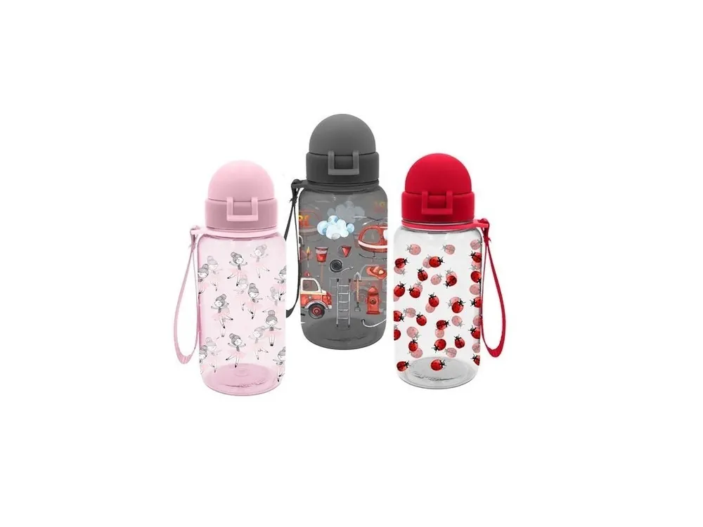 Nová Kolekce Láhev dětská s brčkem tritan 330ml KIDS FUN mix barev