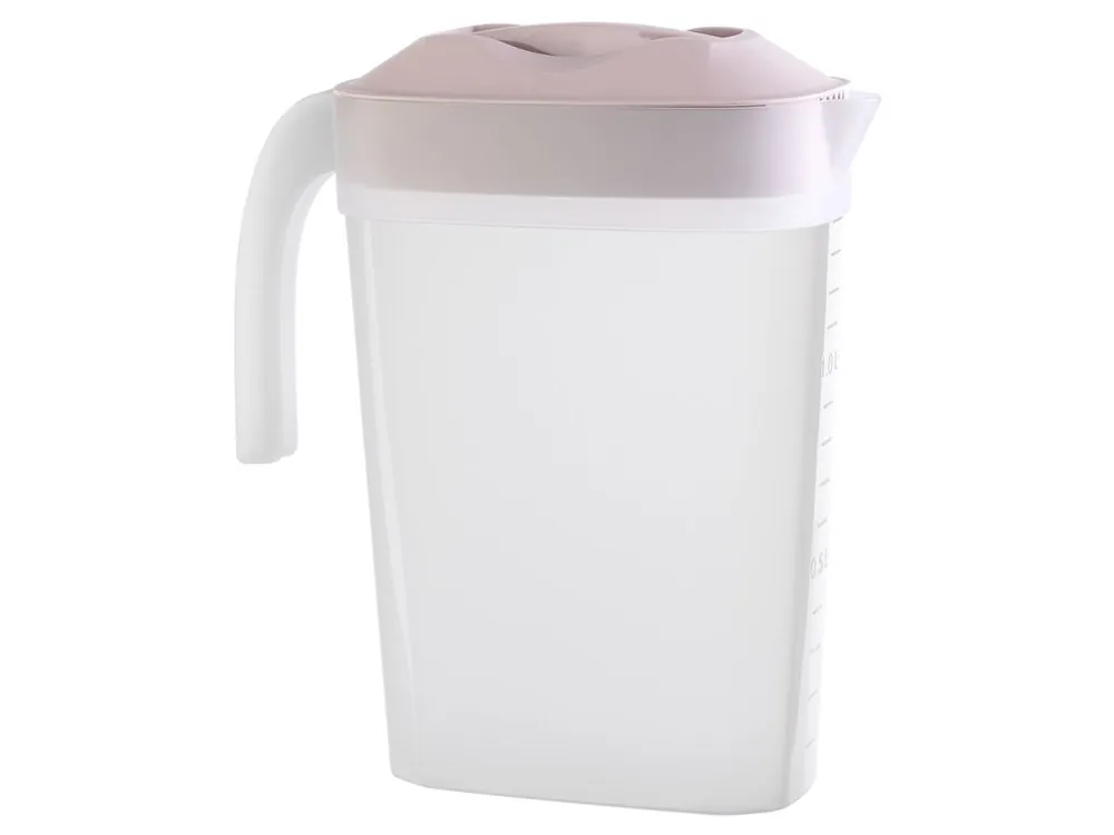 Značkový Džbán plastový 1,5L s víkem, odměrný FREEZY, mix barev