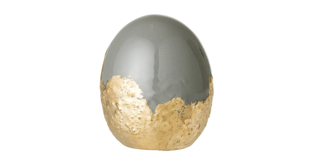 Bezpečná Platba Dekorativní keramické vajíčko Egg šedé