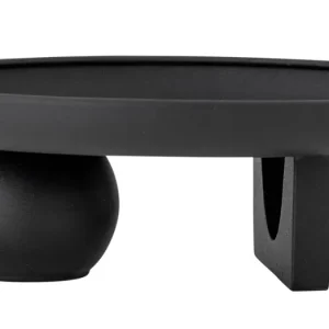 Časově Omezené Dekoratívna kovová tácka Balance Black 26 cm