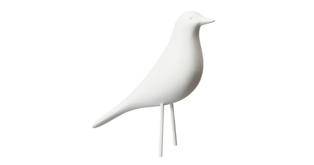Dekorativní ptáček Bird White 16 cm Sezónní Sleva