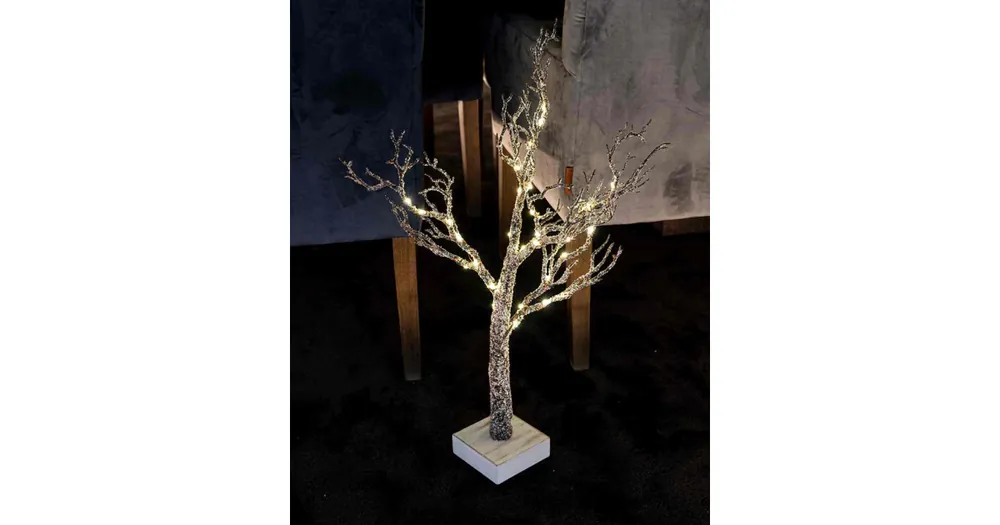 Dekorativní svítící stromek Tora Snowy Brown 60 cm Speciální Cena