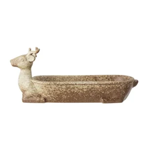 Dekorativní tác s hlavou jelena Beige 31,5 cm Cenově Výhodný