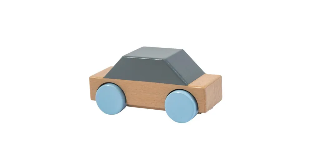 Detské drevené auto šedé Super Cena