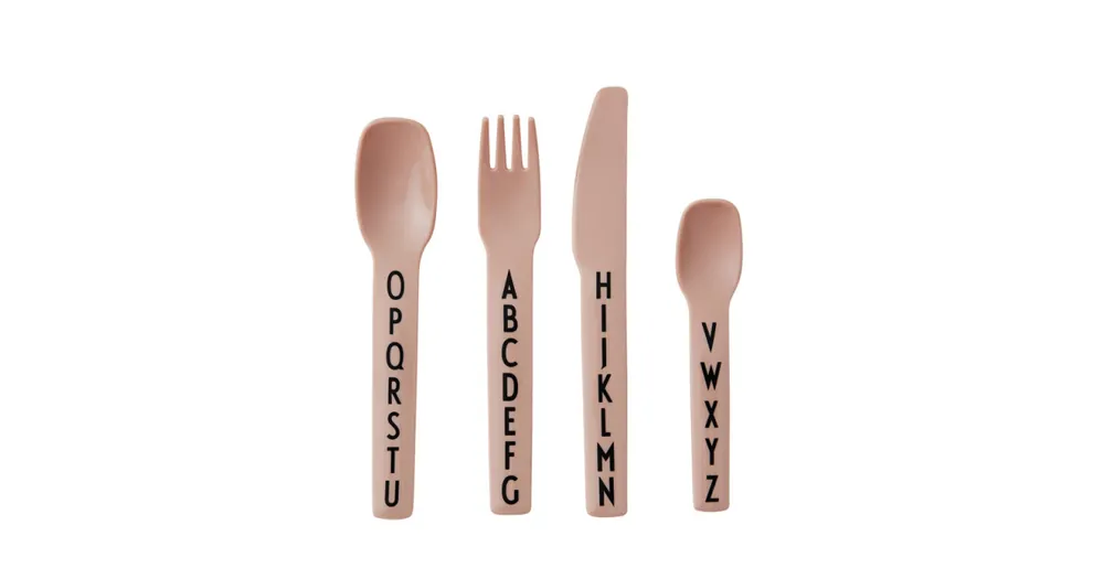 Speciální Cena Detský príbor Letters ružový - set 4 ks