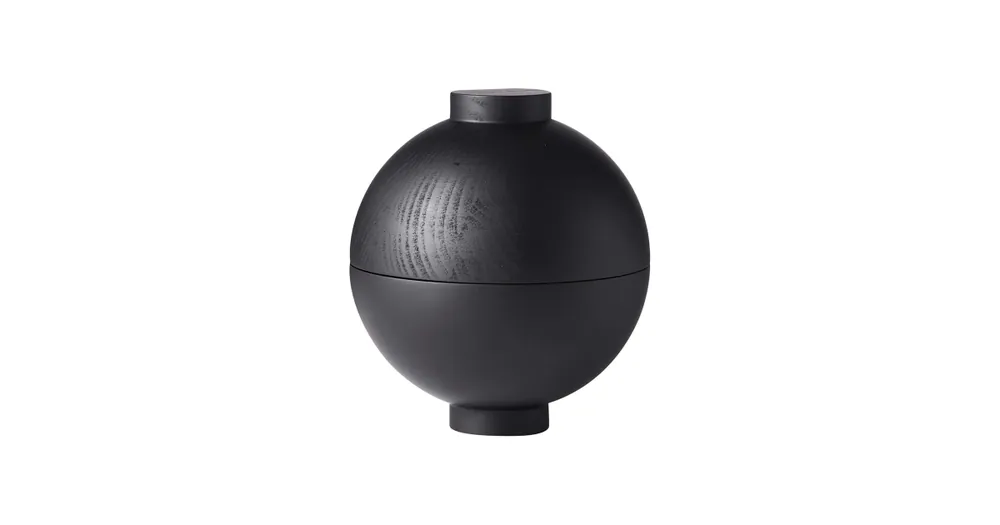 Drevená dóza Wooden Sphere Black XL Cenový Hit