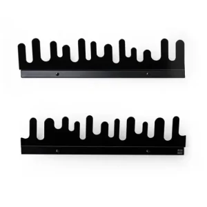 Kovový vešiak Wave Black 45 cm - sada 2 ks Značkový