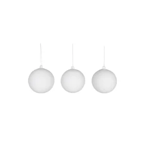 Porcelánová dekorácia Baubles White - set 3 ks Sleva