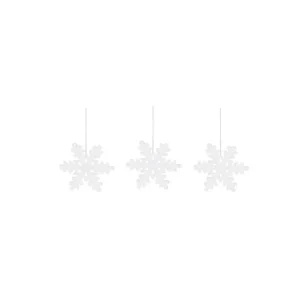 Aktuální Porcelánová dekorace Snowflakes White - set 3 ks
