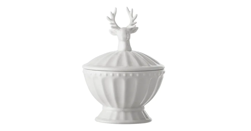 Porcelánová dóza s hlavou jelena Značkový