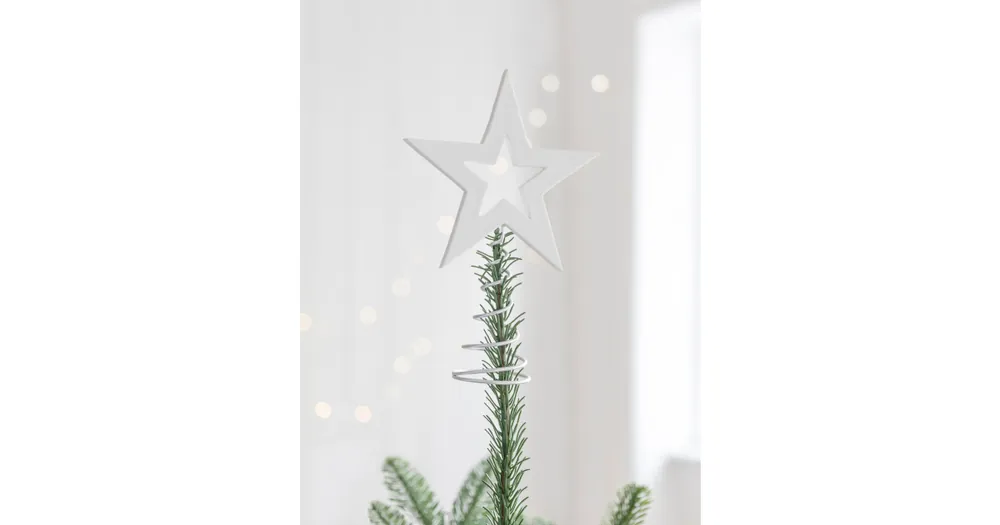 Porcelánová špička na stromček Airdrie White Expresní Doručení