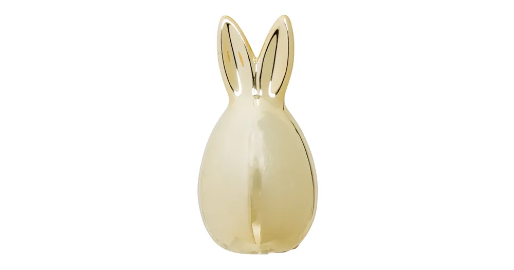 Porcelánová veľkonočná dekorácia Bunny zlatá Víkendová Akce