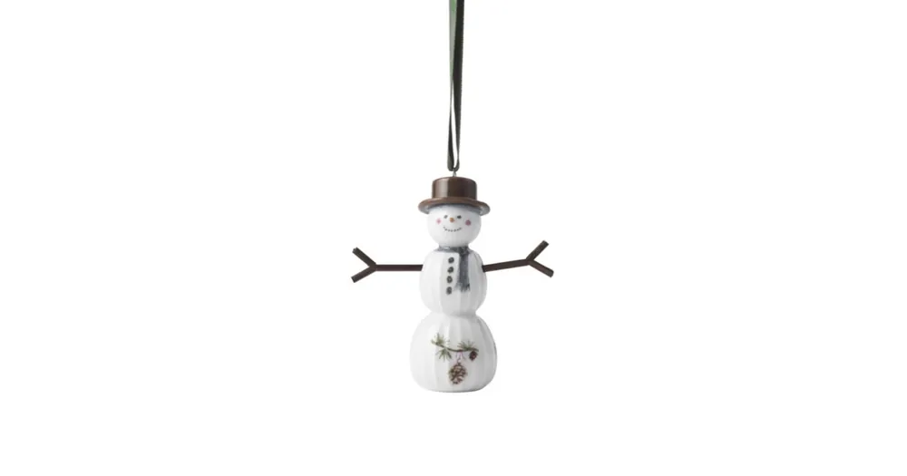 Porcelánová závěsná dekorace Snowman 9,5 cm Značkový