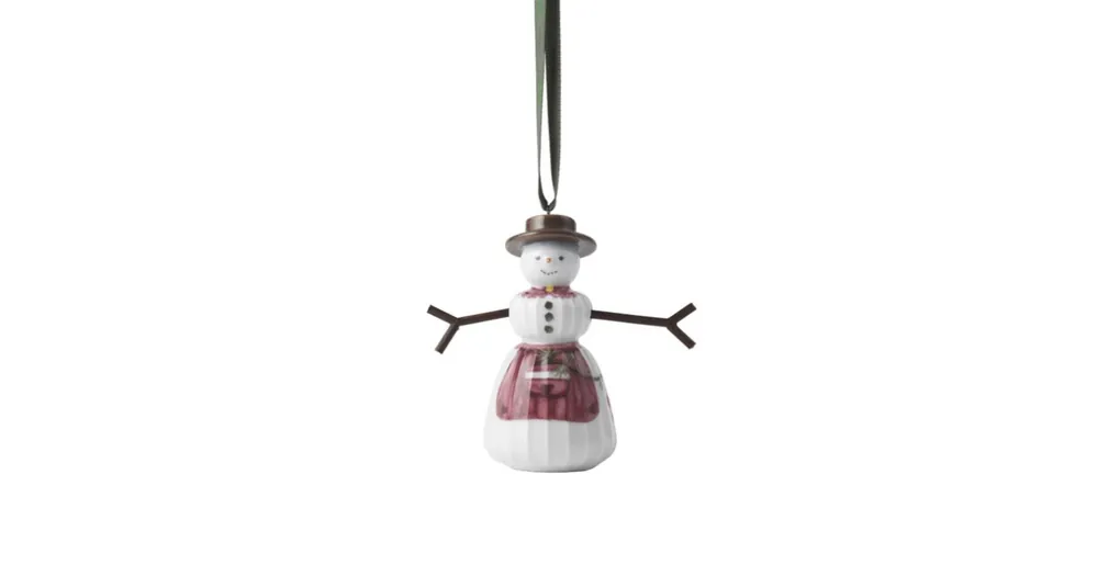Porcelánová závesná dekorácia Snowwoman 9 cm Super Cena