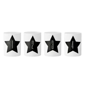 Porcelánové adventné svietniky Star – set 4 ks Expresní Doručení