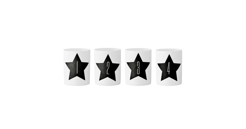 Porcelánové adventné svietniky Star – set 4 ks Expresní Doručení