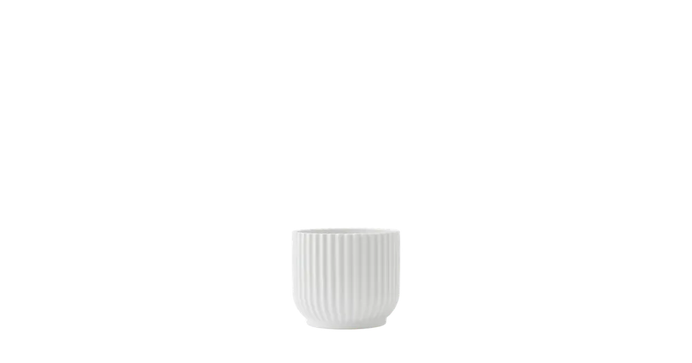 Autentický Porcelánový květináč Lyngby bílý - 10,5 cm