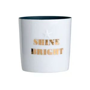 Porcelánový svietnik Shine Bright biely Finální Výprodej