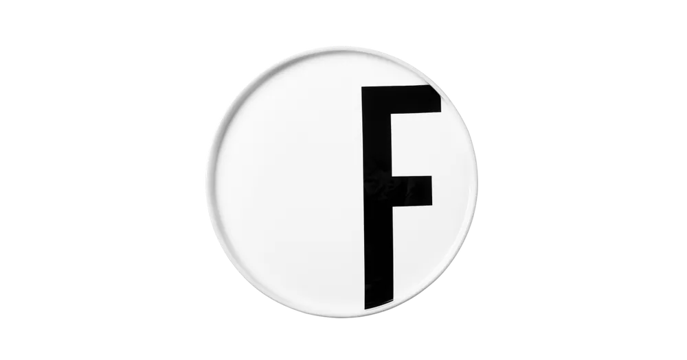 Porcelánový talíř Letter F Dokud Zásoby Vydrží
