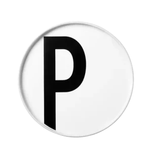 Bezpečná Platba Porcelánový talíř Letter P