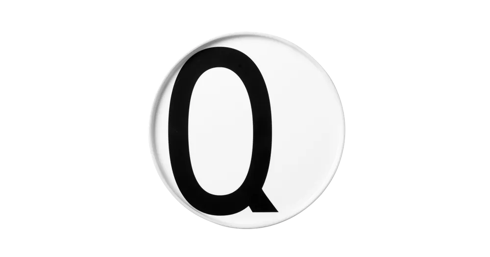 Porcelánový talíř Letter Q Akční Nabídka