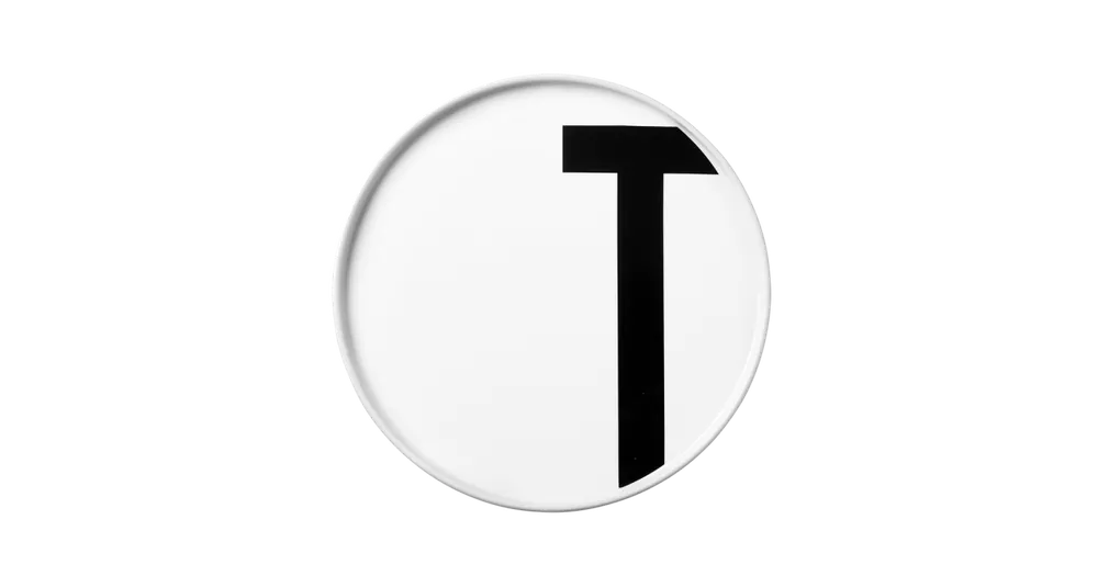 Poslední Šance Porcelánový talíř Letter T