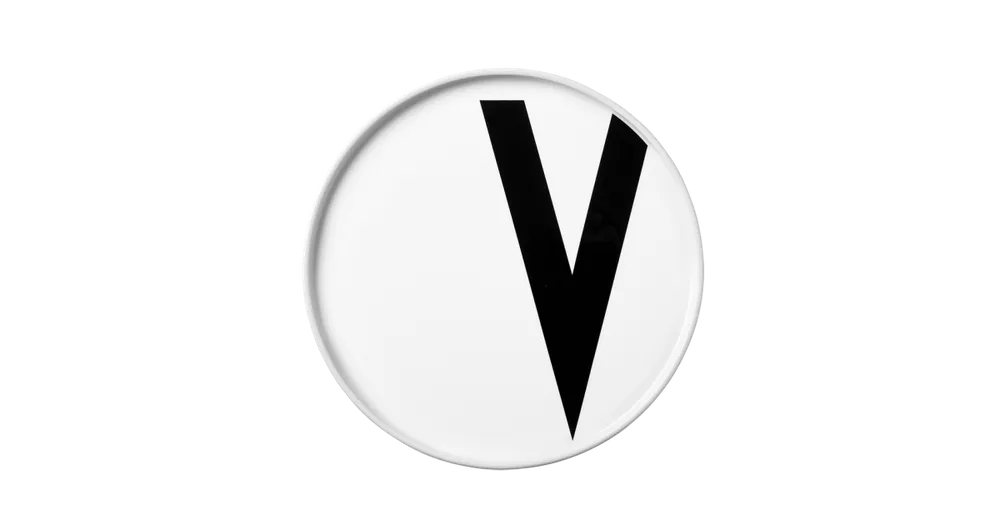 Porcelánový talíř Letter V Cenová Bomba