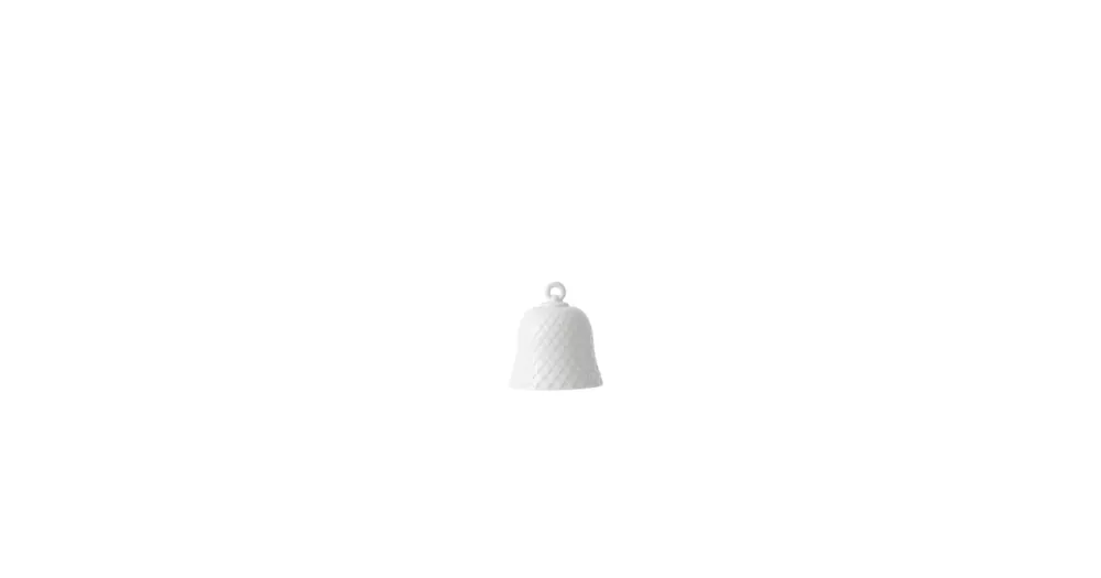 Jen Po Omezenou Doba Porcelánový vianočný zvonček Bell White