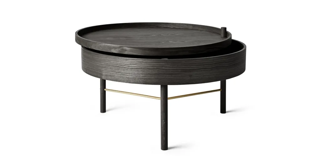 Stolek Turning Table Black Stained Ash 65 cm Horká Nabídka