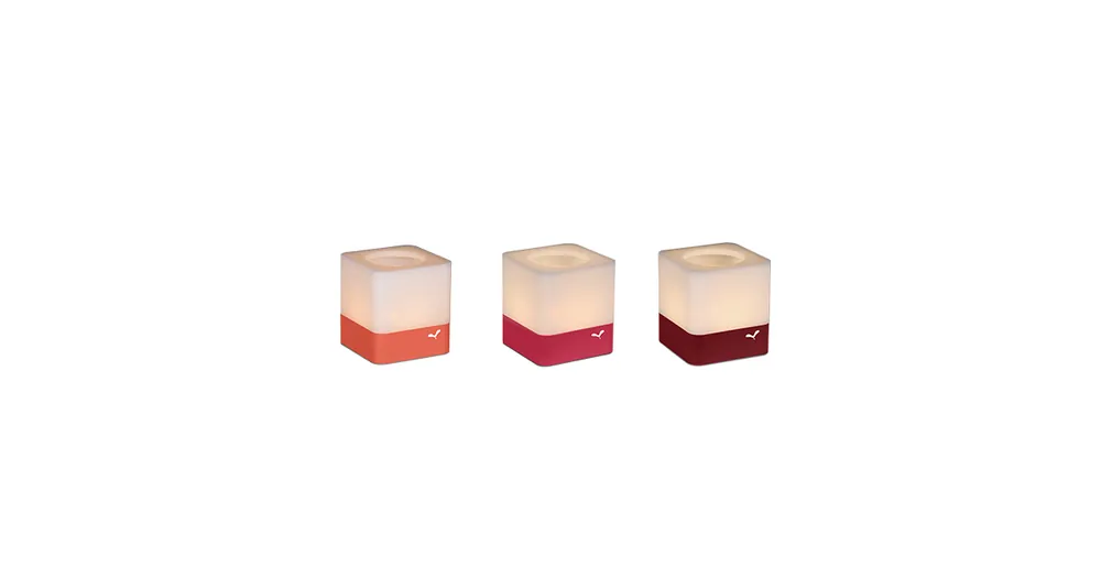 Svícen na čajovou svíčku Cuub Reds - set 3 ks Akční Nabídka